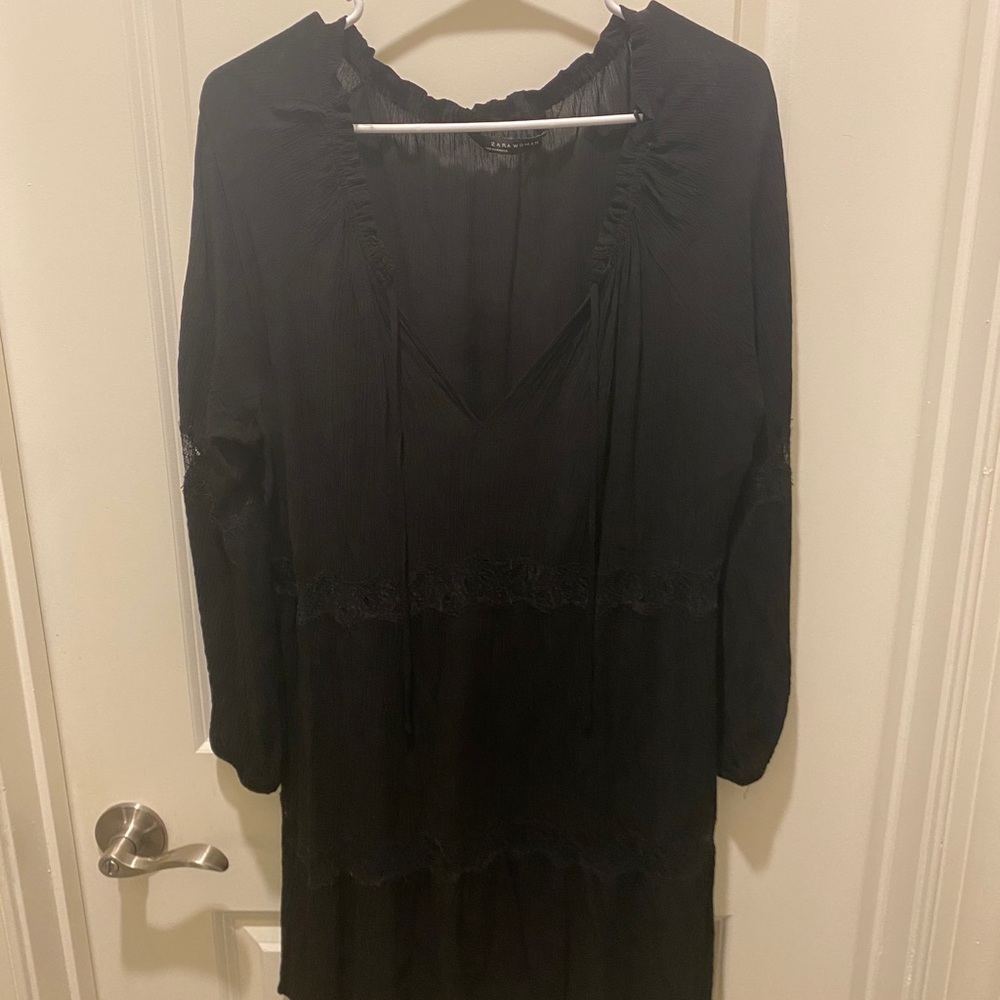 Black long sleeve Zara dress